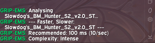 Tempo Advisor chat output recommending a click rate for the current sequence